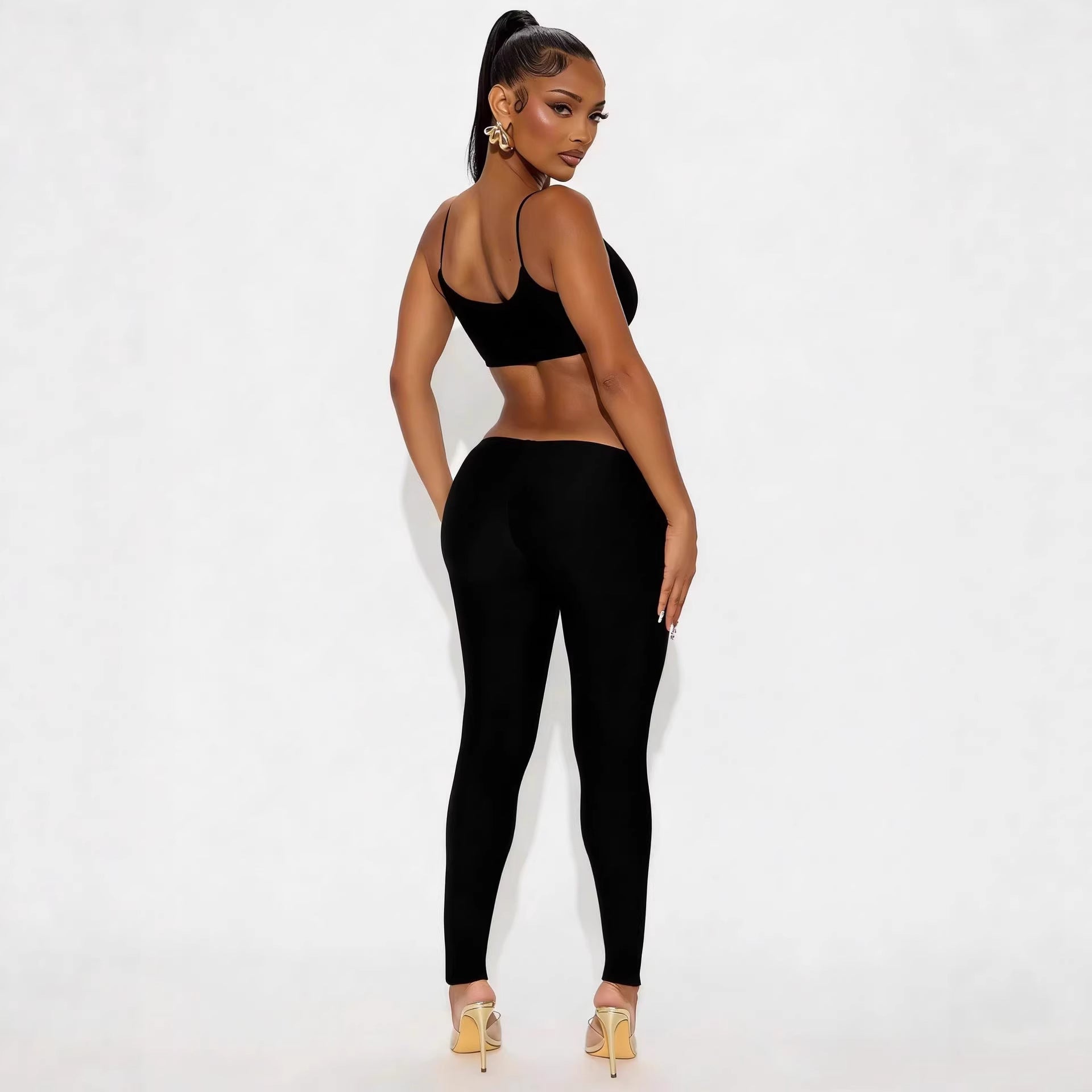 Women's Hollow-Out Strap Bodysuit – Sleeveless Slim-Fit Jumpsuit
