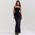 Strapless Backless Slim Fit Evening Dress – Sleeveless Maxi Dress