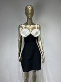 Rhinestone Embellished U-Neck Mini Dress – Sleeveless A-Line Party Dress
