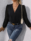 Women's Surplice Long Sleeve Bodysuit – Classic & Figure-Flattering