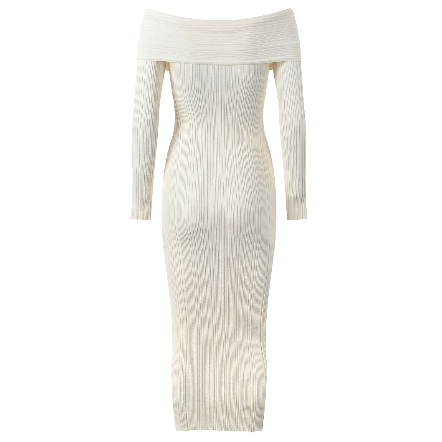 One-Shoulder Knitted Maxi Dress – Slim Fit Hip-Hugging Evening Dress