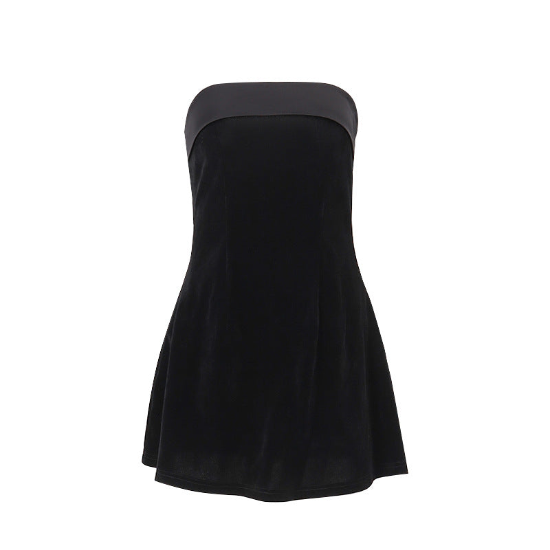 Backless Strapless A-Line Mini Dress – Sleeveless Hot Girl Summer Dress